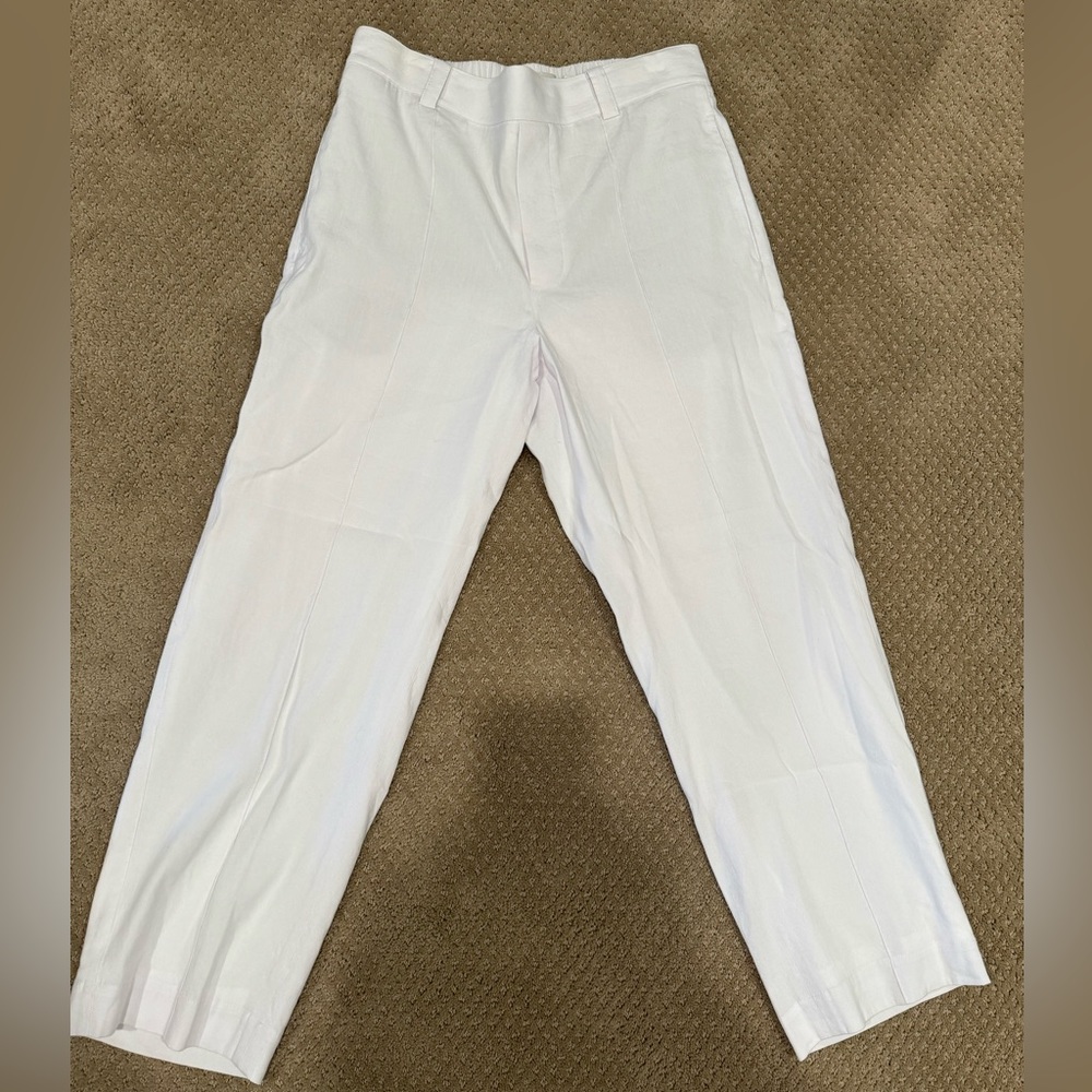 Vince Straight Leg Linen-Blend Trousers